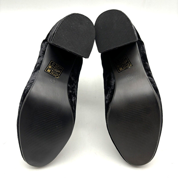 NEW Nasty Gal 'Clear It Out' Black Velvet Block Heel Zip Ankle Boot US7 UK5 - Picture 14 of 16